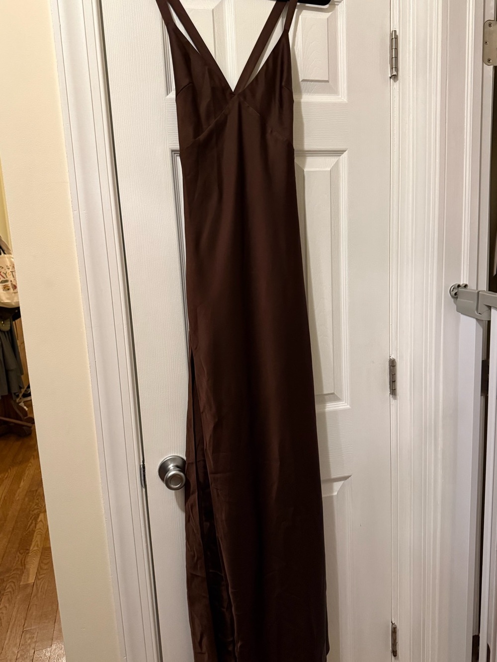 NWOT Show Me Your MuMu Chocolate Brown Maxi Slip Dress